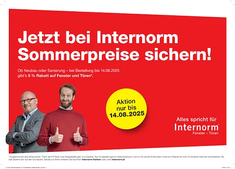 Internorm Sommerpreise